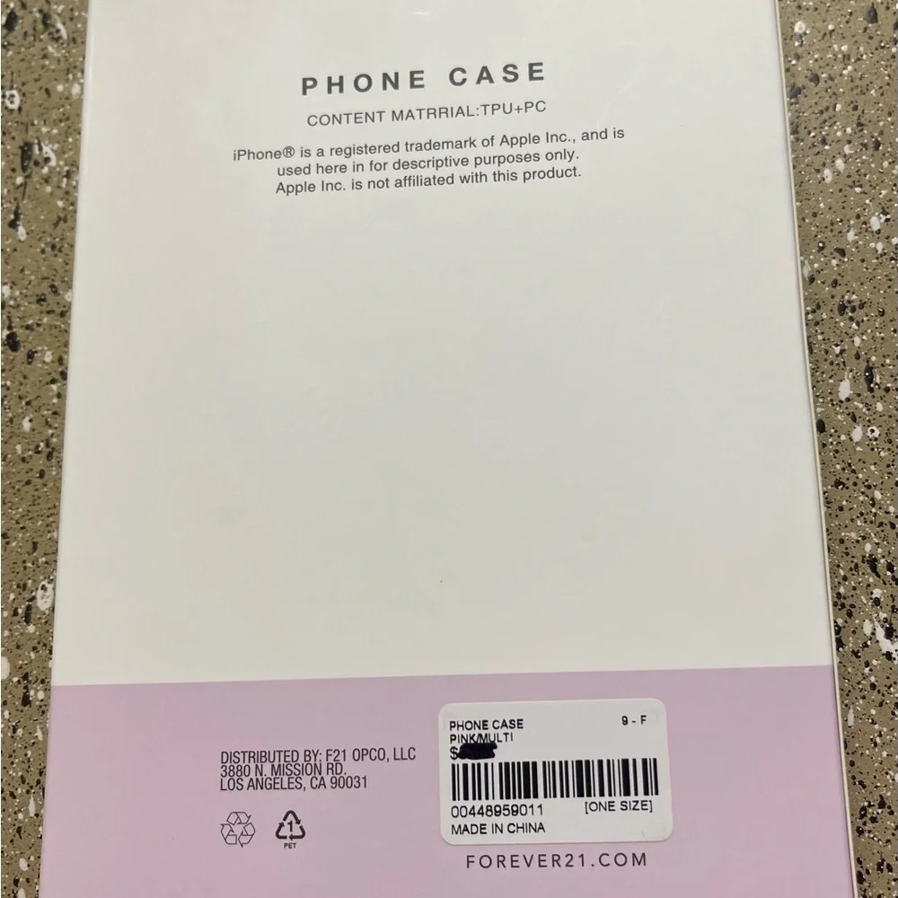 Forever 21 iPhone 12/12 Pro Phone Case Pink, Rose Gold & Multicolored Theme